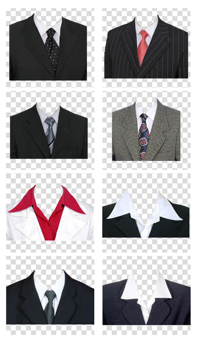 影樓照相館實(shí)用免扣正裝人物證件照模板PS.